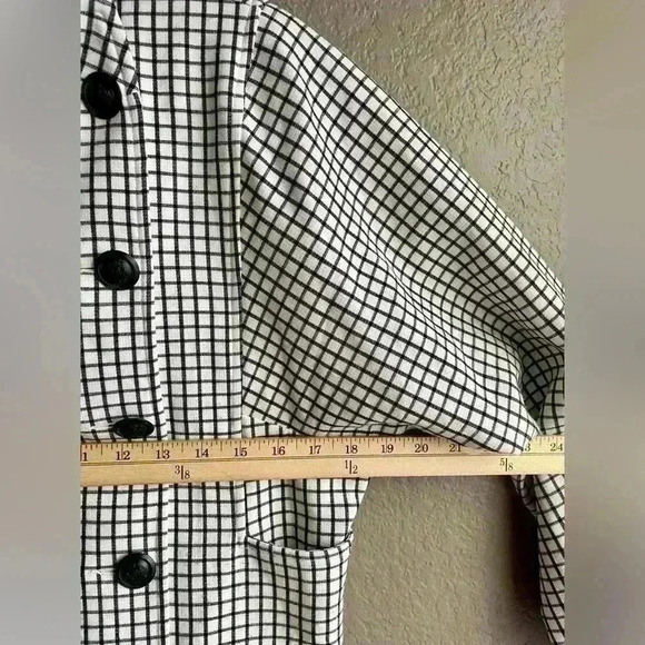 Cabi Black White Windowpane Blazer Jacket size XS - Picture 8 of 8